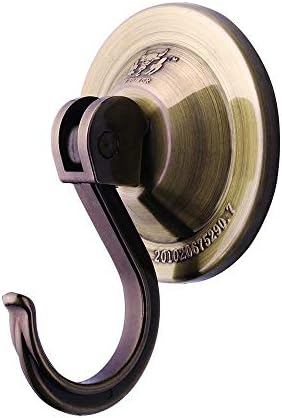 NL HOME Powerful Suction Cup Hooks, Vacuum Cup Hangers for Door Window Wreaths, 4-Pack, Antique Bronze NL HOME Powerful Suction Cup Hooks, Vacuum Cup Hangers for Door Window Wreaths, 4-Pack, Antique Bronze