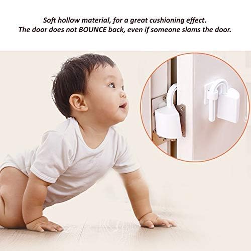 Image of Safe-O-Kid Room Safety Combo - 12-Piece Baby Proofing Kit with 1 Hinge Lock, 4 Ball Shaped Corner Guards, 5 Socket Covers, 1 Monkey Shaped Door Stopper &1 Nylon Lock