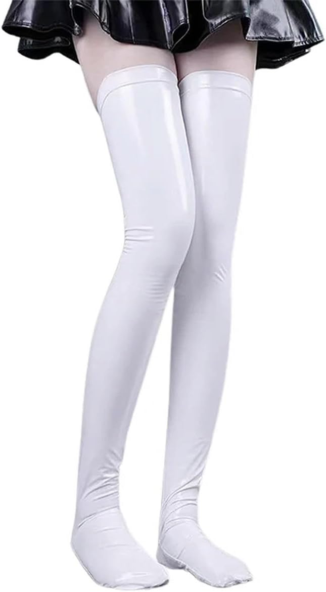 Women PU Leather Stockings Tights High Socks Elastic Latex Leggings Nightclub Stockings Costumes