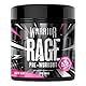Warrior Rage Pre Workout Pulver 392 g – Energy-Drink-Ergänzung mit Kreatin, Beta-Alanin, Koffein und Vitamin C für optimale Leistung – auch als Shot erhältlich – 45 Portionen (Blazin’ Berry)