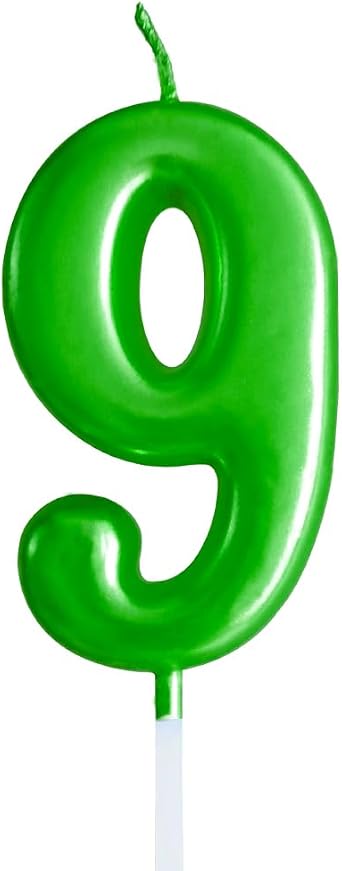 Green Birthday Candles 9 Candle 9th Nine Years Cake Bady Roman Numberal Cool Number Candle No 90 91 92 93 94 95 96 97 98 99
