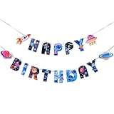 SUNBEAUTY Universe Outer Space Theme Birthday Banner Galaxy Happy Birthday Party Decoration Space Birthday Decorations Solar System Decoration | Pre-Strung