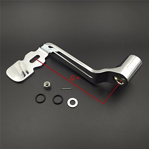 XKH- Motorcycle Chrome Billet Rear Brake Lever Brake Pedal Foot Lever with Eagle Hawk Foot Peg Airflow Compatible with 2014-later Touring Trike Road King Street Glide CVO Tri Glide FLHR [B01JA1ZBJE]