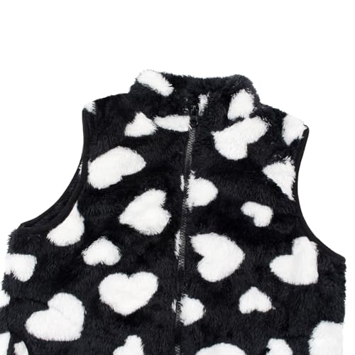Image of JESKIDS Girls' Boys Sherpa Fleece Vest Outwear Lightweight Solid Color Cute Jacket with Pockets 2-11 Years