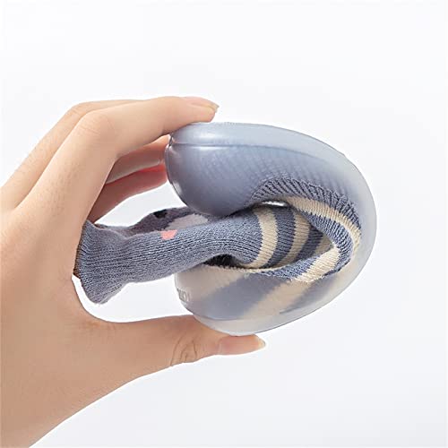 Baby Moccasins Infant Boys Girls Animal Cartoon Socks Shoes Toddler Fleece Floor Socks Non Slip Prewalker Shoes (Pink, 0-6 Months)2