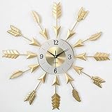ORICALCHASM Orologio da parete a pendolo, silenzioso, scheletro, da interno e da giardino, grande, con quadrante aperto, in metallo e ferro, rotondo, 69 cm, 27 pollici(2)