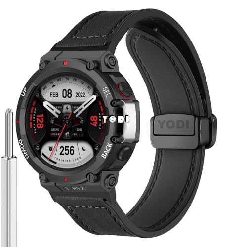Image of YODI Strap Band Compatible with Amazfit T-Rex 2 Smartwatch Only Soft Silicone | Nylon | Chain | Leather Watch Straps with Installation Adjuster Tool For Amazfit TRex 2