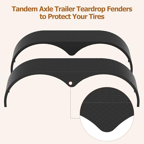 image for GAOMON 2 Pack Tandem Axle Trailer Fenders Fit for 13
