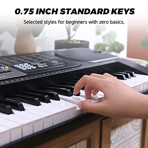 Aodsk Keyboard Piano For Beginners Electric Keyboard 61Key With Lcd Display Kit For Professional,255 Sounds,Microphone,3.5Mm Jack And 24 Demo Songs #TOP6
