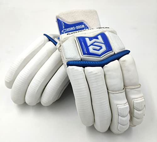 Image of Armour-GX8 (4.0) | Cricket Batting Gloves | Multi Color (White-Blue, Medium, Right Hand)