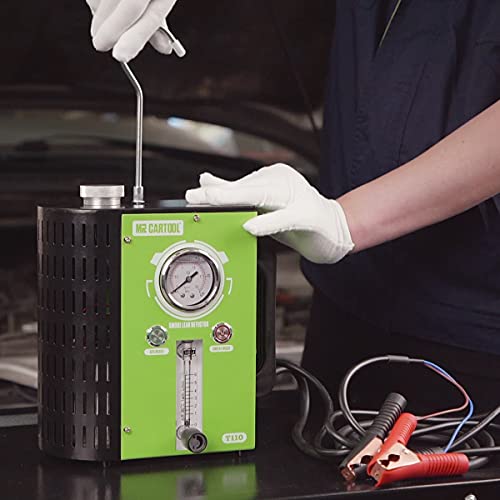 Mr Cartool T110 Automotive Evap Smoke Machine, 12V Car Fuel System Leak Tester Detector With Built-In Vacuum Pump & Pressure Gauge & Air Flow Meter For All Vehicles #TOP1