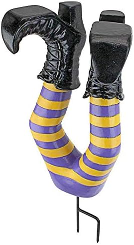 Design Toscano Crash Landing Wicked Witch Legs Garden Stake Statue