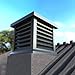 Zanotva Villa Chimney Cowl Cap Tool, Chimney Cap Chimney Cowl Aluminum Alloy Square Drain Cap Roof Vent Cap Rain Louver Cap Windproof Cap (Size : 300x300x300mm)