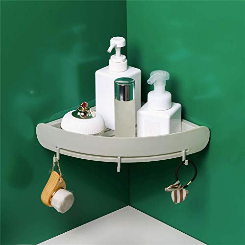 Solution d'économie d'espace avec cette étagère d'angle de douche grise - 8