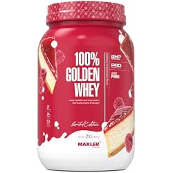 Maxler 100% Golden Whey Protein - 24g of Protein per Serving - Whey Protein Powder for Pre Post Workout - Fast-Absorbing Whey Concentrate, Isolate & Hydrolysate Blend - Raspberry Cheesecake 2 lb