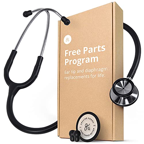 Greater Goods Dual-Head Stethoscope, Classic Design for Routine Physical Assessing Basic Heart and Lung Examinations