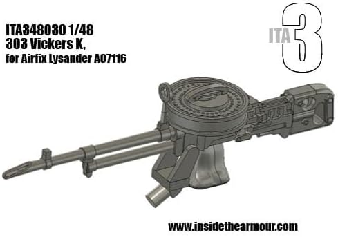 Inside the Armor ITA348030 1/48 303 Vickers K MG for Airfix Lysander Dummy resun kit/Replica