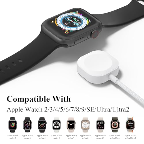Charger for Apple Watch, Portable USB Wireless Magnetic Charging Cable, Upgraded iWatch Charger Cord Dock Stand for Series 10 9 8 7 SE 6 5 4 3 2 - Image 2