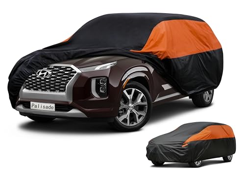 Image of GUNHYI Hyundai Car Cover Custom Fit Hyundai Palisade Waterproof All Weather for Automobiles, Lightweight Full Exterior Cover Outdoor Sun UV Rain Dust Snow Wind Protection.