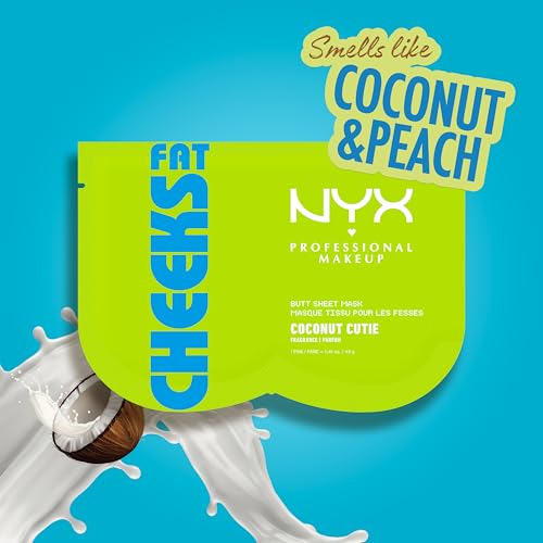 NYX PROFESSIONAL MAKEUP Fat Oil Fat Cheeks Butt Mask, Softening and Smoothing Body Care Sheet Mask For Supple Skin, Coconut Cutie Scent, Vegan & Cruelty-Free - image 4