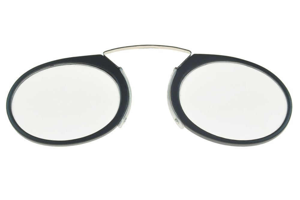 ClipFlipz Pince-Nez 4820 Reading Glasses Oval Nose Reader Magnifiers TR90 Medium Single +1.00