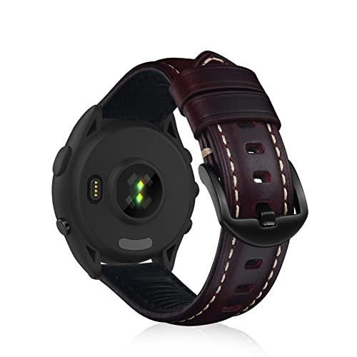Bracelet Cuir 22mm Garmin Forerunner 265 Idéal pour le Bureau
