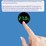 JZK mini thermomètre autocollant numérique 4,5 cm pour aquarium photo 4