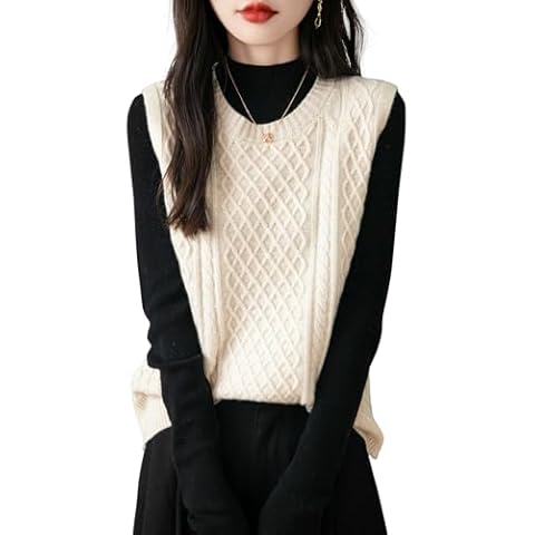 Chanyarn Women's Merino Wool Sweater Vest Cover