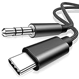 【Hi-Res Klangqualität】 Unser USB C zu 3,5mm Audiokabel hat den neuesten digitalen Audio Chip übernommen und ist mit 24K hochreinem Gold auf Platine Stecker und Kopf ausgestattet. Es bietet eine klare und stabile Klangqualität, Hi-Res bis zu 24Bit / 192kHz , Signal-Rausch-Verhältnis bis zu 100dB und Verstärker 3dB für Kopfhörer mit hohem elektrischem Widerstand, garantiert eine einwandfreie Musikübertragung und HIFI Klangqualität.