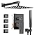 Bostingner Shower Body Sprays Systems, 10 Inch Rain Shower Head System Wall Mounted, All Metal Shower Jets System, Contain Rough-in Shower Valve, Matte Black