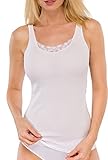 Schiesser Damen Trägertop Unterhemd, Weiß, 44