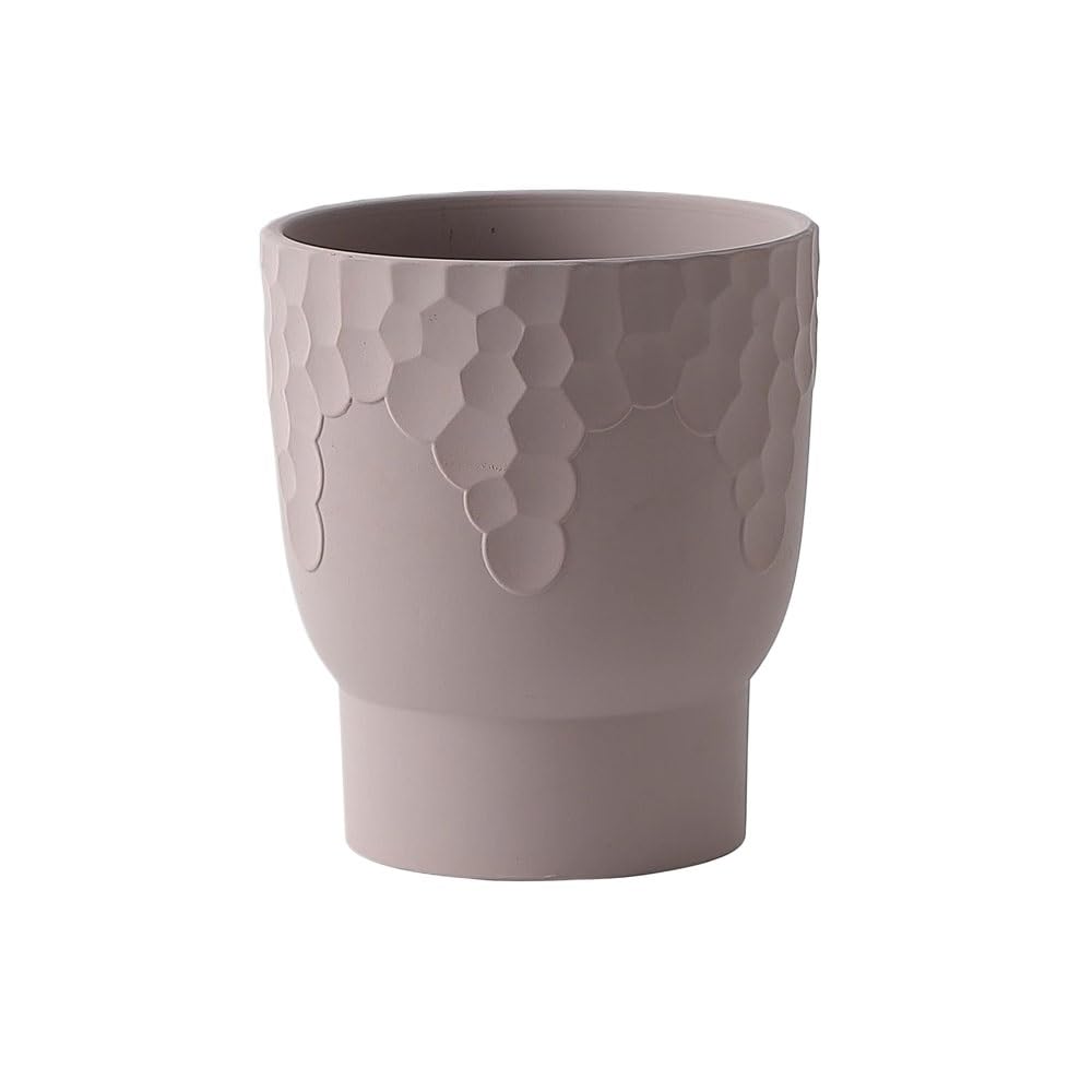 Kx9Lb8d Flower planters Round Terra Cotta Flower Pot, with Honeycomb Pattern Planter, for Decorate Balcony Living Room Bedroom Kitchen Garden (2 Sizes)