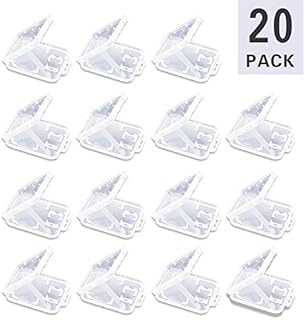 King of Flash Memory Card Cases Storage Box for SD, SDHC, SDXC, Micro SD, MicroSDHC, MicroSDXC, TF Cards Transparent Plastic Storage Case Holder Covers Pack of 20
