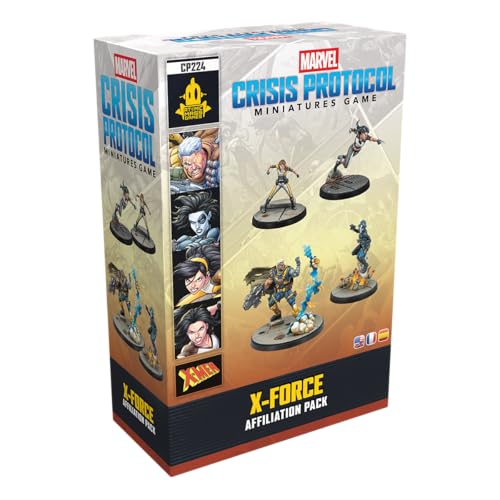 Asmodee Marvel: Crisis Protocol X-Force Affiliation Pack - Cable, Domino, X-23 & Honey Badger, Tabletop Superhero Game, Ages 14+, 2 Players, 90 Minute Playtime