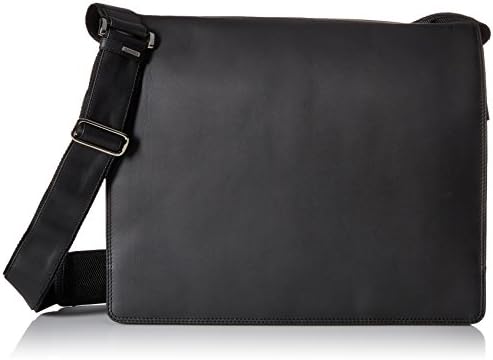 Visconti Harvard X-Large Crossbody Messenger Bag A4 Plus/Distressed Leather, Black, One Size
