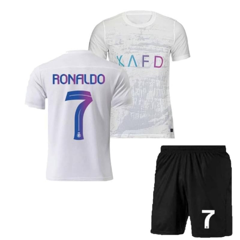 Image of Ronaldo 7 Jersey with Shorts for (Kids,Boys & Men)