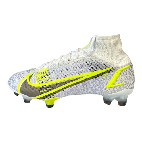 Nike Herren Superfly 8 Elite Fg Fußballschuh, White/Black-metallic Silver-Volt, 36.5 EU