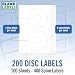 200 CD/DVD labels Blank Labels Brand. Compatible 5931 Size Laser and Ink Jet Compatible Bright White Matte Finish. 100 Sheets