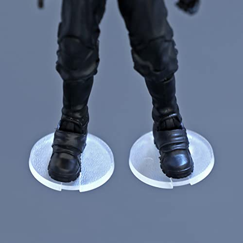FIGURESLAB 56PCS Action Figure Support Stand Bases 6inch, Clear Figure Toy Display Holder Accessories, Compatible with Mavel Legends Series/GiJeo Classified Series/D C/Mo tu 1/12 Figures, Round