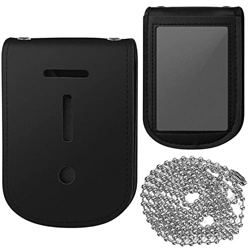Police Badge Holder with Neck Chain, Universal Leather Badge Holder ID Holder for Security, Law Enforcement, Detective Badge 1