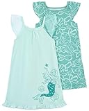 Carter's Girls' 2 Pk Gown Poly 373g082 (Mint Mermaid, 2T)