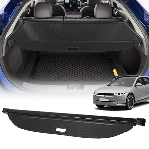AUXMART Retractable Trunk Cargo Cover for Hyundai Ioniq 5 2022-2026 with Carbon Fiber Finish – Aluminum Alloy Storage Panel, Easy Install, Waterproof & Scratch-Resistant