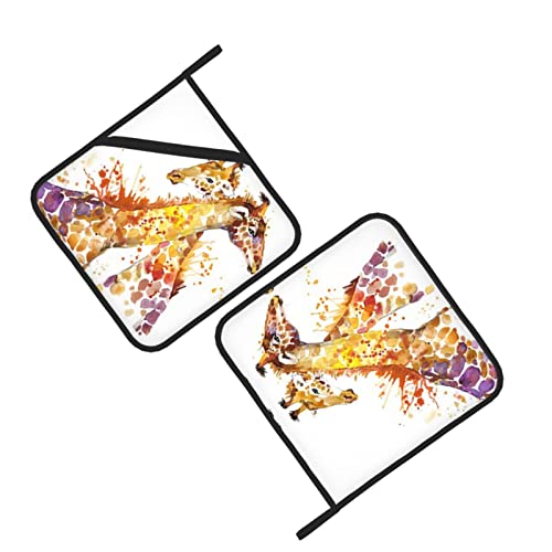 Giraffes Pot Holder, Heat-Resistant Pot Holder, Waterproof And Scald Resistant, For Kitchen And Baking #TOP2
