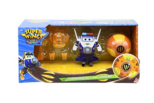 Super Wings Super Iron Paul 5", Super Ball-Animal Power, Aereo Giocattolo, Robot Trasformista, Transforming Figura Giocattoli, Aereo Giocattolo Per Ba