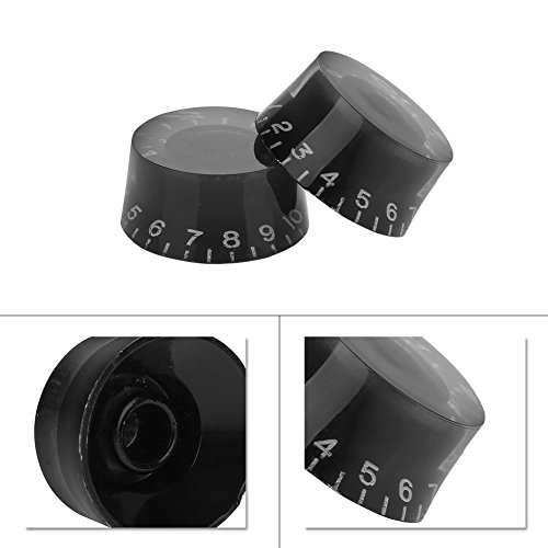 Eujgoov 4 peças de botão de controle de volume de tom de violão, material acrílico, botão de substit