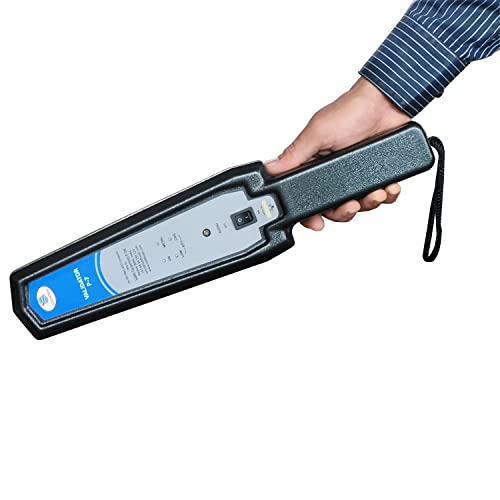 Image of Hand Held Metal Detector Model Validator P-7 (Black-Blue) with LED Indicator for Malls, Airports, Railway Stations, Banks