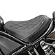 Lorababer Motorrad-Leder-Soziussitzbezug, kompatibel mit Rebel CMX1100 CM1100 CMX cm 1100 2021 2022 2023 2024 Druckentlastungs-Tourensätteln (Vordersitz-Schwarz)