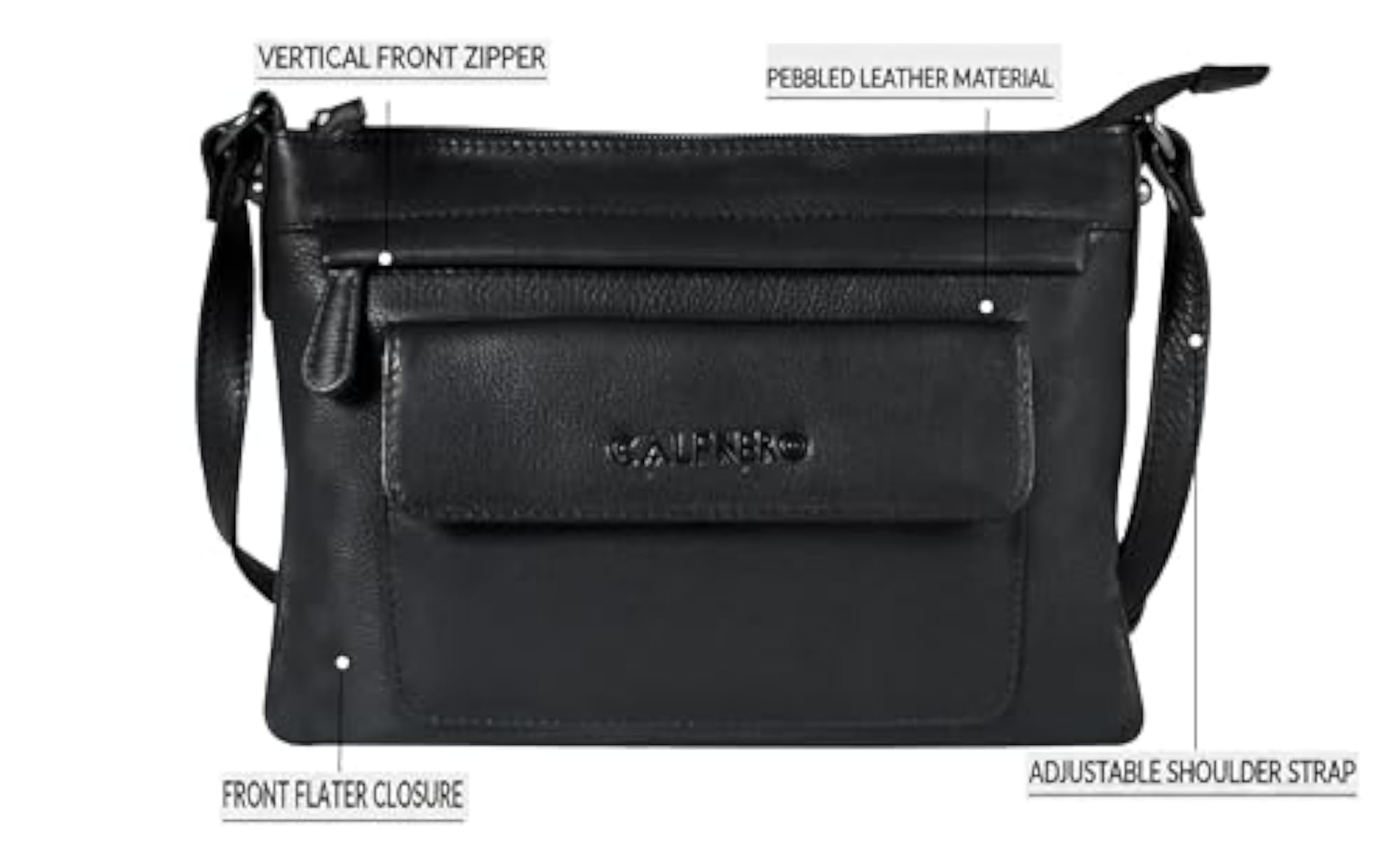 Women's Genuine Leather Sling Bag, Casual College & Office Bag