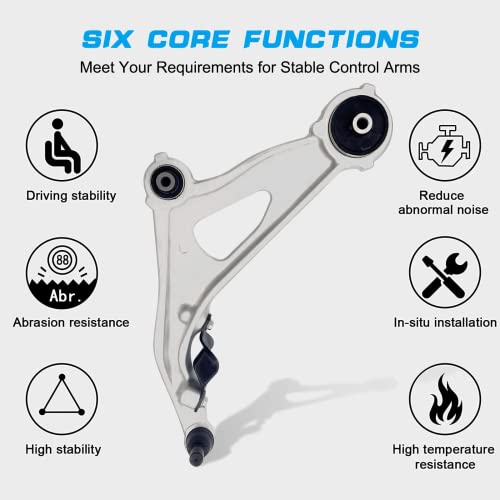 Frenzybro K620195 K750094 Es800357 Suspension Kit Front Lower Control Arms W/Ball Joints Sway Bar Links Outer Tie Rods Replacement For Nissan Altima 2007-2013 #TOP3