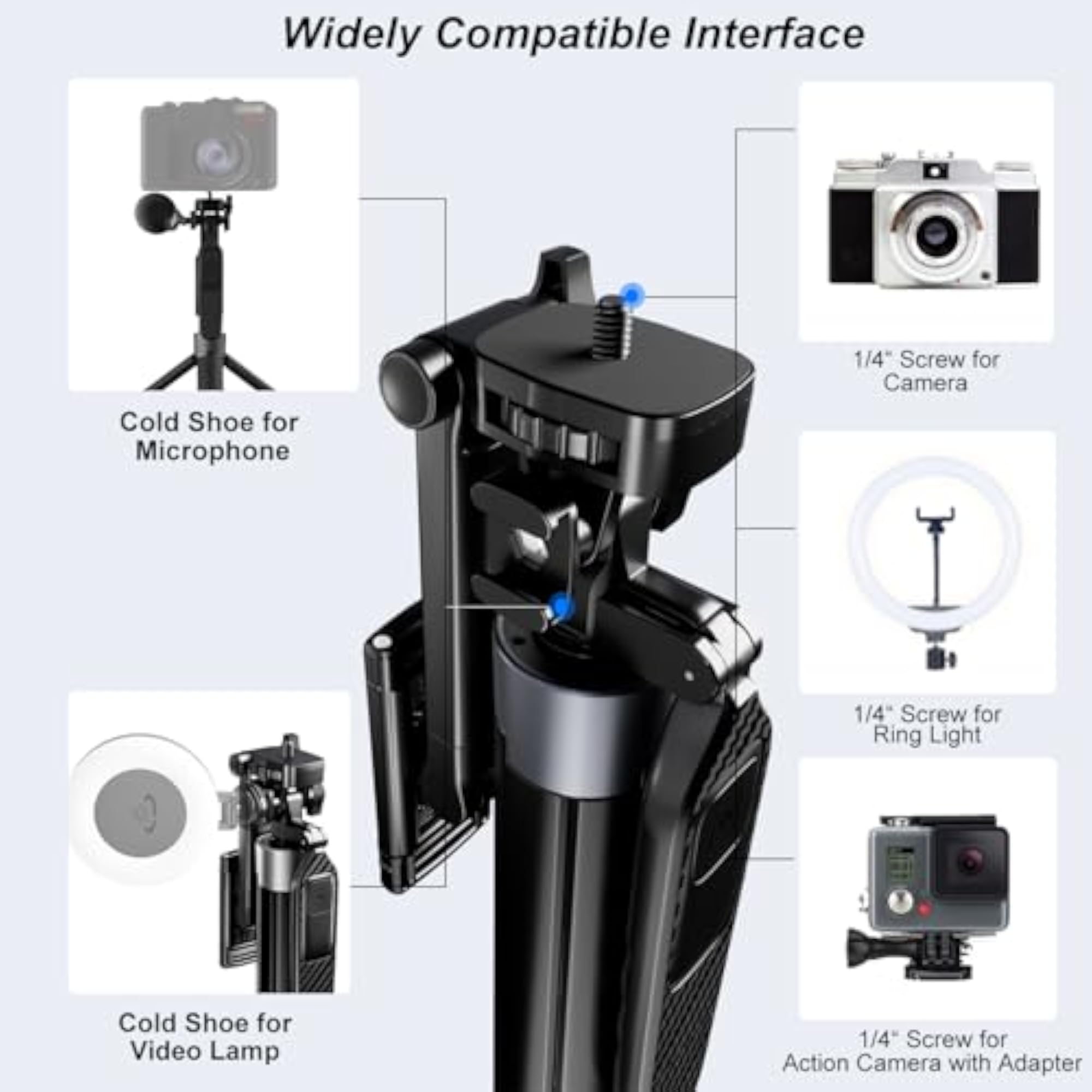 71 Automatic Selfie Stick Tripod with Rotating Handle